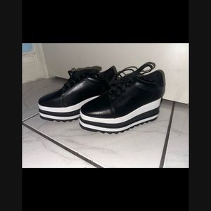Shu Shop Black Sneakers Size: 7 1/2